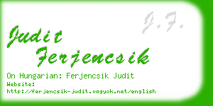 judit ferjencsik business card